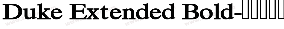 Duke Extended Bold字体转换